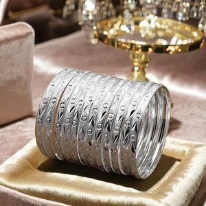 กำไลเงินชุบขายส่ง, กำไลแฟชั่น, กำไลเงินชุบแบบดั้งเดิม, กำไลเงินทองเหลือง, กำไลเงินสั่งทำ - Product Image 3