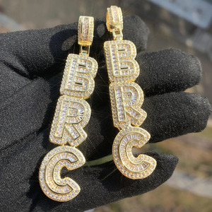 Colgante de Letra de la A a la Z en Plata Personalizado, Colgante con Inicial Personalizada, Colgante de Alfabeto con Pavé de Circonitas, Joyería de Plata Personalizada al por Mayor - Product Image 6