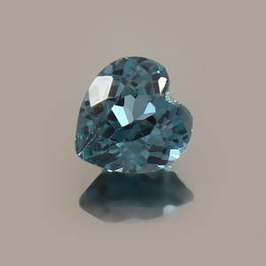 Tourmaline indicolite naturelle du Mozambique, forme cœur, bleu-vert, pierre précieuse pour la création de bijoux - Product Image 1
