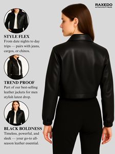 Veste en cuir pour femme, design tendance, veste unie en cuir pour femmes et filles, veste avec logo personnalisé OEM - Product Image 2