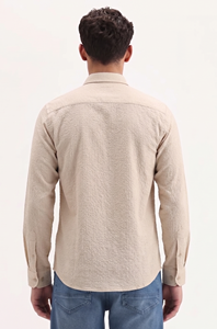 Camisa Enovate para Hombre, Casual, Texturizada, Cuello Mao, 100% Algodón, Transpirable, Verano, Diseño ODM - Product Image 2