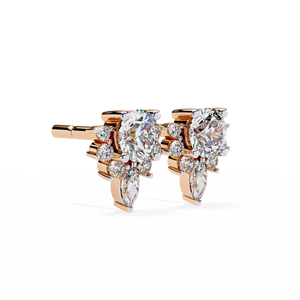 Pendientes Aries Jewel de Diseño Clásico con Diamantes Cultivados en Laboratorio de Corte Mixto, Oro de 14K, Certificados por IGI, Ideales para Regalo, Fiestas y Aniversarios - Product Image 6