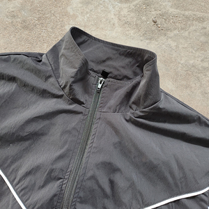 Customizable Waterproof Windproof OEM Custom <b>Mens</b> Streetwear Windbreaker Track Front Zip Reflective Sports <b>Jackets</b> 100% Nylon - Product Image 4