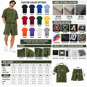 Nueva Llegada, Ropa Deportiva para Hombre, Transpirable, Estilo Urbano, Informal para Gimnasio, Camiseta Sólida de 2 Piezas con Logotipo Bordado, Conjunto de Verano - Product Image 5