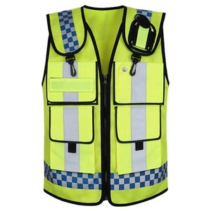 High Quality <b>Security</b> Uniform Reflector <b>Tape</b> <b>Security</b> Jacket Safety Reflective Vest - Product Image 1