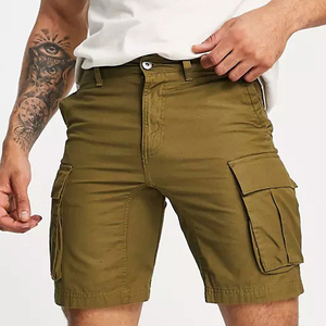 Pantalones Cortos Cargo Elásticos Multibolsillos para Hombre, de Alta Calidad, 100% Algodón, a Bajo Precio - Product Image 4