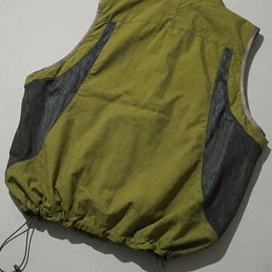 Olive Green Tactical <b>Utility</b> <b>Vest</b> | Multi Zip Mesh Technical <b>Vest</b> | Oversized Outdoor Streetwear <b>Vest</b> | Custom OEM Manufacturer - Product Image 5