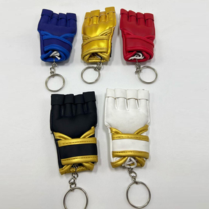Porte-clés promotionnel personnalisé en cuir PU, mini-gant de boxe circulaire avec impression de logo, mini-porte-clés en forme de ballon, couleurs personnalisées - Product Image 3