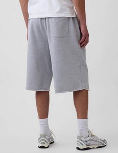 Shorts amples en molleton de coton pour hommes 2026, style Y2K, décontractés, au-dessus du genou, avec ourlet brut et poches, pour la gym - Product Image 2