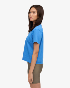 Custom Wholesale OEM High Quality Plain Slim Fit Cropped T-Shirt with Custom Logo and Patches Polyester/Cotton Women's <b>Crop</b> <b>Top</b> - Product Image 2