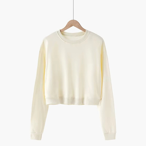 Sweat-shirt court personnalisé confortable pour femme, sweat-shirt court à manches longues mignon pour femme, sweat-shirt pour tous les jours, saison hivernale - Product Image 4