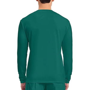 T-shirt de sous-vêtement médical unisexe personnalisé à manches longues extensible et col rond, très demandé, sur mesure - Product Image 5