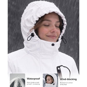 Chaqueta de Invierno Personalizada para Mujer, Impermeable, Cortavientos, para Esquí, con Forro Polar Ultra Suave, Capucha Ajustable y Cierre de Cremallera - Product Image 5