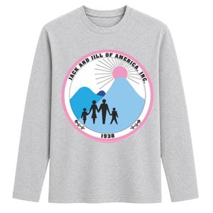 เสื้อสเวตเชิ้ตแขนยาวปักลาย Gray Jack & Jill Crest แบบคลาสสิก คอวี แต่งขอบแขนและชายเสื้อแบบริบ สำหรับใส่ลำลอง - Product Image 1