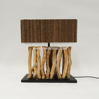 Lámpara de Mesa Liana con Pantalla de Mimbre Natural, LED Flexible, Iluminación Decorativa Ecológica para Sala de Estar, Dormitorio, Hotel e Interiores