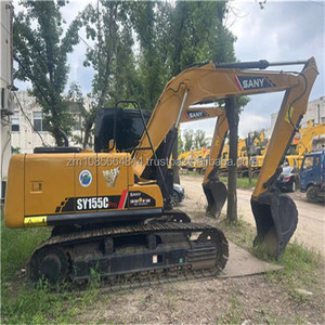 Venta de excavadoras Sany SY155C usadas, excavadoras de orugas de 5 toneladas 135 155 215, componentes centrales, motor de cojinete de engranajes Cat Isuzu Mitsubishi - Product Image 3