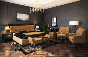 Lit en bois massif de luxe fait main, design haut de gamme, avec pied de lit, taille King Size, le meilleur pour la chambre à coucher - Product Image 2