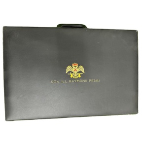 Hot Selling Genuine <b>Leather</b> Masonic <b>Briefcase</b> OEM Custom Color Logo High Quality Unisex IP67 Rated From Pakistan Manufacturer - Product Image 2