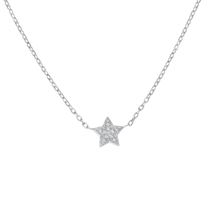 0.03 กะรัต จี้เพชรทรงกลมเจียระไนแบบบริลเลียนท์ ชุบโรเดียม ทอง 14K ประดับเพชรรอบวง สำหรับทุกเพศ - Product Image 1
