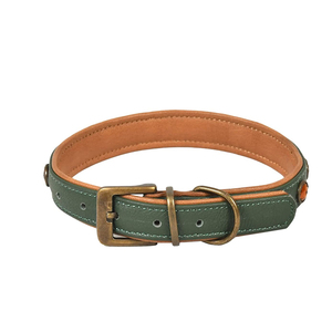 Competitive Rates Studded Leather Collar For Dogs <b>Machine</b> Stitched Long Term Use Premium Texture Comfortable Dog Leather Collar - Product Image 2