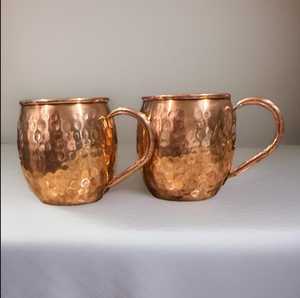 Mug à Moscow Mule en cuivre martelé fait main, Mug à bière en cuivre pur, Mug à Moscow Mule vintage en cuivre martelé - Product Image 6