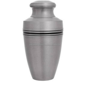 Urnes funéraires en laiton de haute qualité avec des urnes funéraires en métal fini marbre noir blanc pour les cendres humaines - Product Image 4