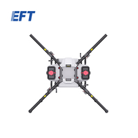 Drone agricole professionnel EFT grande portée haute efficacité 80L pour pulvérisation de cultures, châssis de drone de livraison professionnel à charge lourde 80KG