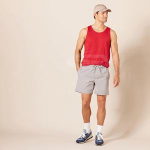 Camiseta sin mangas de poliéster para hombre, Camisa sin mangas de tela orgánica sostenible con ajuste clásico diseñado para ropa informal de gimnasio de verano - Product Image 4