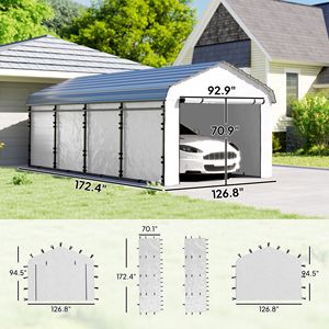 Pannello Laterale di Ricambio per Tettoia Auto 10FT X 15FT, Copertura Impermeabile Bianca UPF50+ - Product Image 3