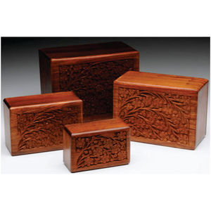 Urna Funeraria de Madera Natural Ecológica - Juego de 4 Tamaños, Caja Conmemorativa de Madera, Contenedor Decorativo para Cremación Hecho a Mano al por Mayor - Product Image 1
