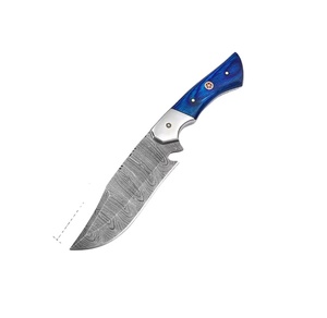 Couteau de chasse en acier Damas de haute qualité, nouvelle mode 2025, manche en bois, couteau Bowie de camping, OEM PRESTIGE BLADES, couleur personnalisée - Product Image 5