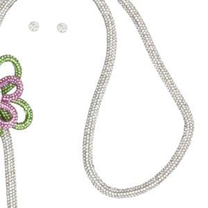 Collar con colgante de flor plateada para mujer, joyería brillante, accesorio de moda elegante, collar llamativo, regalo para fiesta, decoración - Product Image 4