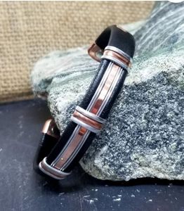 Handcrafted <b>Copper</b> <b>Bracelet</b> Handcuff Magnetic <b>Bracelet</b> with Stunning Artistic Design for All Ages - Product Image 2