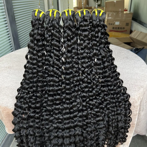 Extensions de cheveux bouclés naturels Cheveux humains pour un volume et un rebond Texture douce facile à coiffer Apparence réaliste et durable - Product Image 3