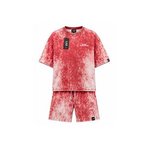 Low MOQ Best Fashion <b>Men</b> Acid Wash Sumer set Casual Wear High Waist Solid Color 100% Cotton Breathable Quick Dry Summerset - Product Image 1