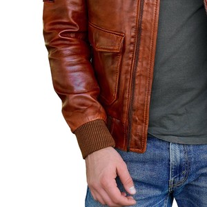 Men's 100% Polyester Leather Jacket Stand Collar <b>Covered</b> <b>Button</b> Patchwork Design Windproof Breathable High Street Style Winter - Product Image 5