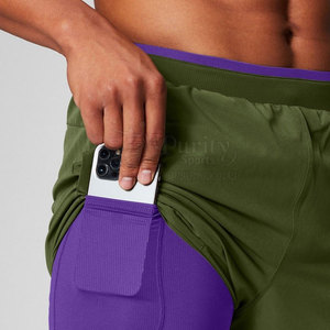Shorts 2 en 1 au design haut de gamme, légers et confortables, shorts 2 en 1 élégants et tendance, shorts 2 en 1 pour la course à pied - Product Image 5