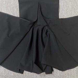 Vestido de Noche Negro Europeo 2026 Americano Transfronterizo con Cuello Halter, Diseño de Vendaje, Sexy, Sin Tirantes, Recto, Midi, Sin Espalda, con Flecos - Product Image 5