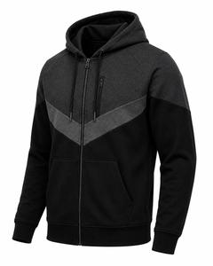 Vente en gros de sweats à capuche zippés pour hommes en coton élasthanne, avec empiècements de poches, motifs imprimés, motifs unis, tie-dye et techniques de teinture unie, faible MOQ - Product Image 2
