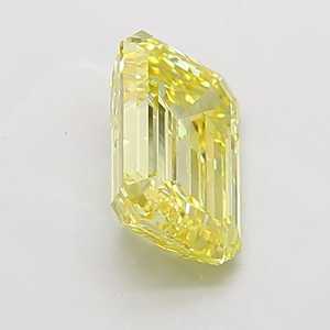 Diamant de laboratoire CVD de couleur jaune fantaisie, taille émeraude, certifié IGI, pureté VVS VS, excellente taille, pour joaillerie fine - Product Image 3