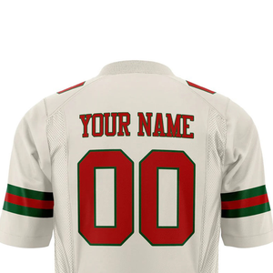 Vente en gros de maillots de football américain de haute qualité pour jeunes, couleur blanche unie, entièrement sublimés, prix bas, maillots de football pour hommes - Product Image 4