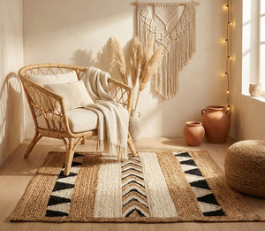 Tapis en jute tressé fait main en gros, tapis de couloir long 2x6 pi, tapis en jute tressé fait main sur mesure 2x3 pi, tapis de sol en fibres naturelles - Product Image 2
