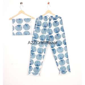 Conjunto de Pijamas de Algodón 100% al por Mayor, Pantalones Largos Casuales, Mangas Largas, Ropa de Dormir Gruesa para Otoño e Invierno, Cintura Elástica para el Hogar - Product Image 3