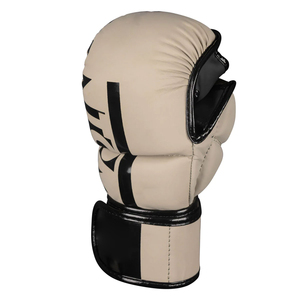 Premium Leather MMA Training Gloves with Half Finger for Closure for Sparring Grappling Fitness and Martial Arts Use - Product Image 3