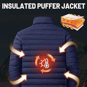 Veste matelassée légère et chaude pour homme, OEM, avec 4 poches, résistante à l'eau et au vent, vêtement décontracté pour l'extérieur - Product Image 3
