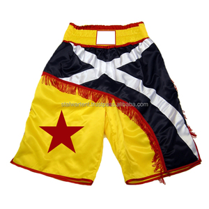 Pantalones cortos de MMA de sublimación personalizada de alta elasticidad para Kickboxing BJJ Fight Muay Thai-para ropa de artes marciales - Product Image 5