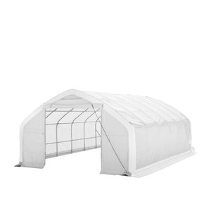 Tettoia per Stoccaggio Resistente 20FT X 30FT con Pareti Diritte e Tetto a Falda, Copertura in PE da 11 oz, Porta Passante TMG ST2031E per Auto - Product Image 1