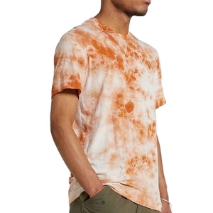 Fabricant de qualité supérieure T-shirt décontracté confortable à manches tombantes personnalisé T-shirt Slim Fit uni avec cravate et teinture délavé à l'acide pour hommes - Product Image 2