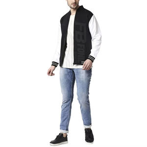 Chaqueta Varsity Clásica OEM para Hombre, de Forro Polar, con Cierre de Cremallera y Botones, Estilo Casual de Invierno, Personalizable, Alta Calidad, MOQ Bajo, Servicio OEM - Product Image 2