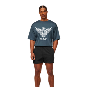 Camiseta Deportiva de Malla de Algodón 100% Transpirable de Secado Rápido para Hombre, Estilo Oversize, Hombro Caído, Tejido de Punto, Color Liso, para Gimnasio y Entrenamiento - Product Image 1